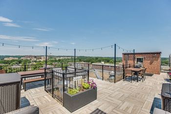 Rooftop deck with grills